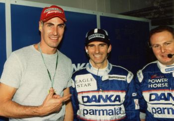 Frédéric Volle & Damon Hill. Suzuka GP 1997